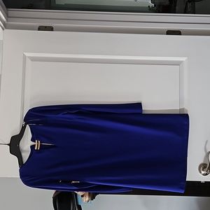 Vince Camuto royal blue long sleeve dress